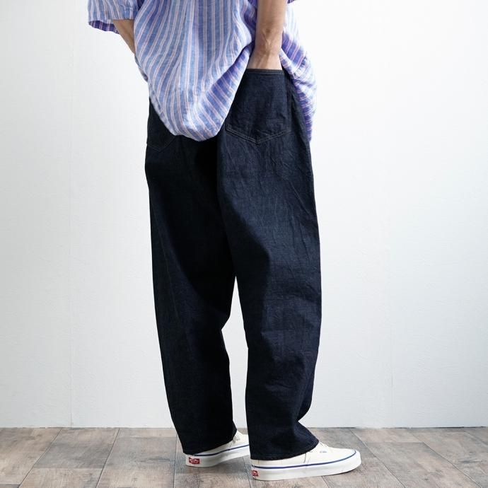 169796261 blurhms ROOTSTOCK / 12.9oz Selvage Denim Pants WIDE - Indigo bROOTS23S12 02