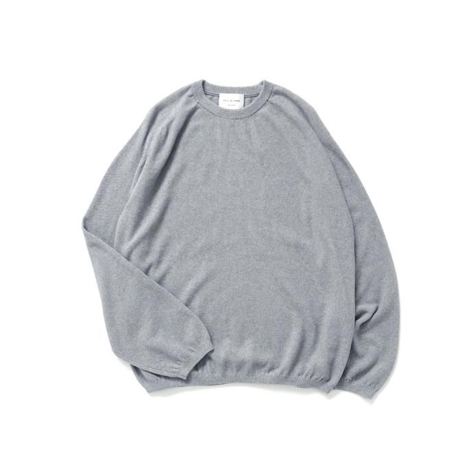 170129023 STILL BY HAND / KN02223 カシミア混 クルーネックニット - Heather Grey 01