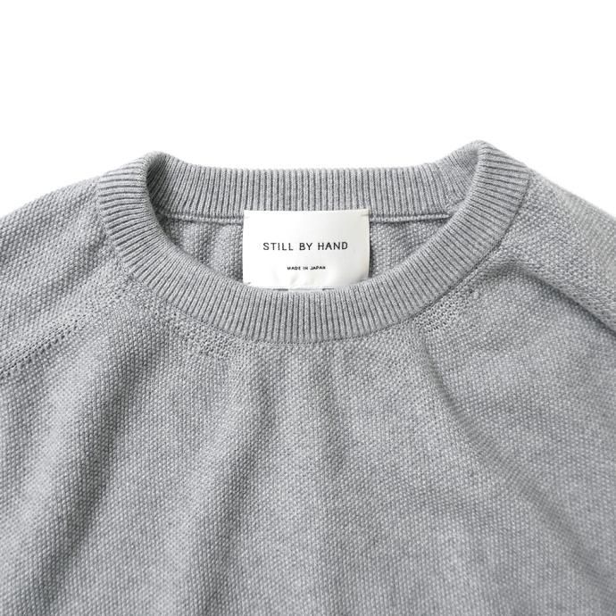 170129023 STILL BY HAND / KN02223 カシミア混 クルーネックニット - Heather Grey 02