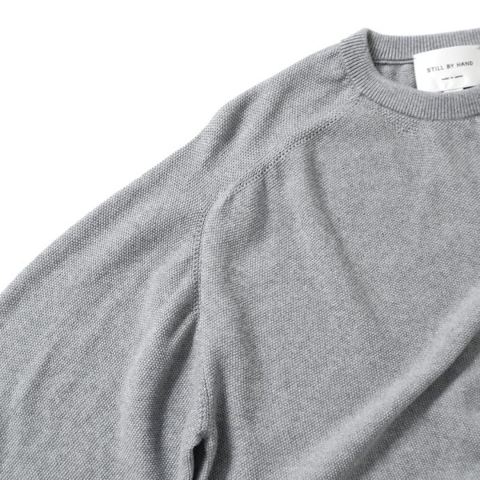 170129023 STILL BY HAND / KN02223 カシミア混 クルーネックニット - Heather Grey 02