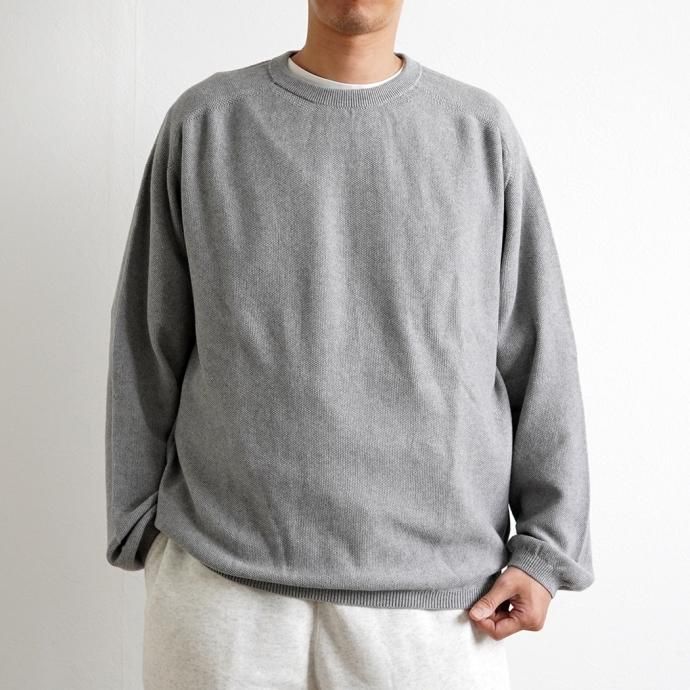 170129023 STILL BY HAND / KN02223 カシミア混 クルーネックニット - Heather Grey 02