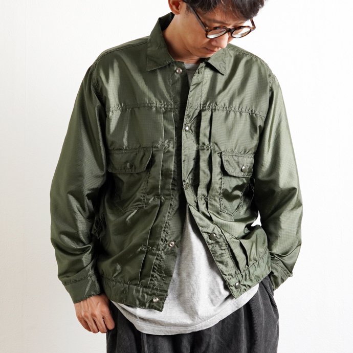Hexico ヘキシコ / 2nd Type Jacket US Military 80s Parachute Cloth US Mil-Spec  Dot Button Scovill ナイロンジャケット