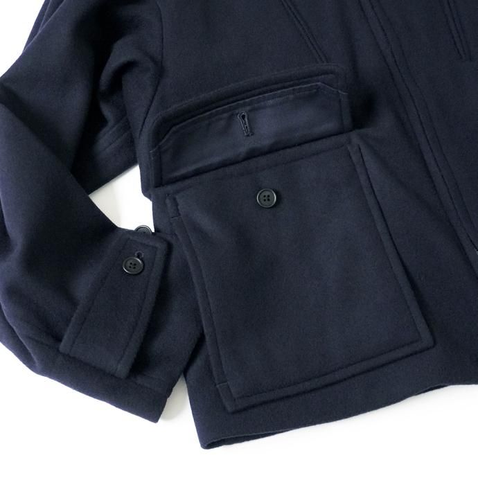 170327706 blurhms ROOTSTOCK / Light Melton Zip Jacket - Navy bROOTS22F03 02