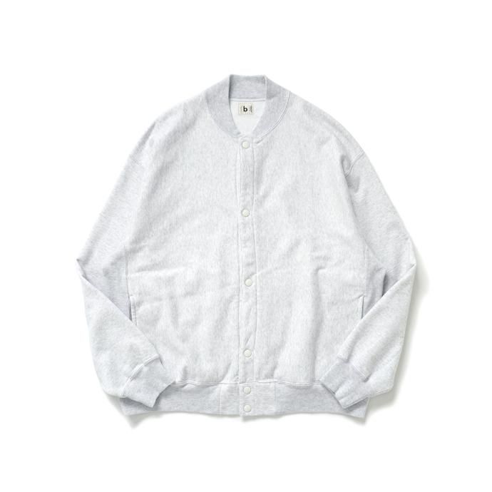 170328017 blurhms ROOTSTOCK / Soft&Hard Sweat Snap Cardigan - HeatherWhite bROOTS22F27 01