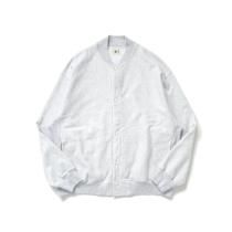 blurhms ROOTSTOCK / Soft&Hard Sweat Snap Cardigan - HeatherWhite bROOTS22F27