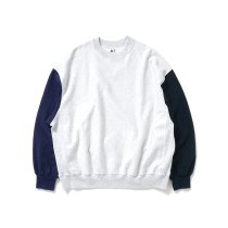 blurhms ROOTSTOCK / Soft&Hard Sweat Crew-neck Big - Two-Tone A=WxBlexGre bROOTS22F22<img class='new_mark_img2' src='https://img.shop-pro.jp/img/new/icons47.gif' style='border:none;display:inline;margin:0px;padding:0px;width:auto;' />