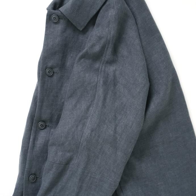 170364774 STILL BY HAND / BL02223 起毛リネン ドルマンスリーブカバーオール - Slate Grey 02