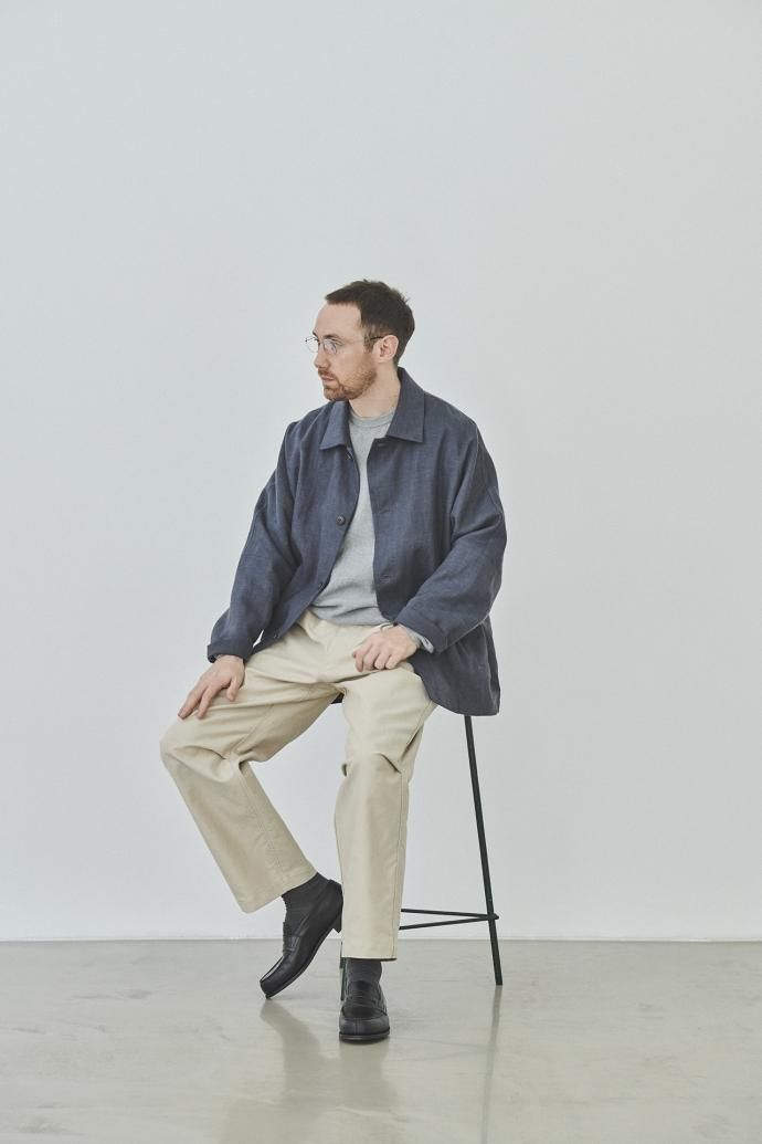 170364774 STILL BY HAND / BL02223 起毛リネン ドルマンスリーブカバーオール - Slate Grey 02