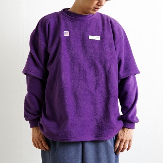 170640860 SMOKE T ONE / THE ONE MORKSKIN POLAR FLEECE TEE ե꡼ȾµT - Purple 02