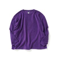 SMOKE T ONE / THE ONE MORKSKIN POLAR FLEECE L/S SHIRT フリース長袖Tシャツ - Purple
