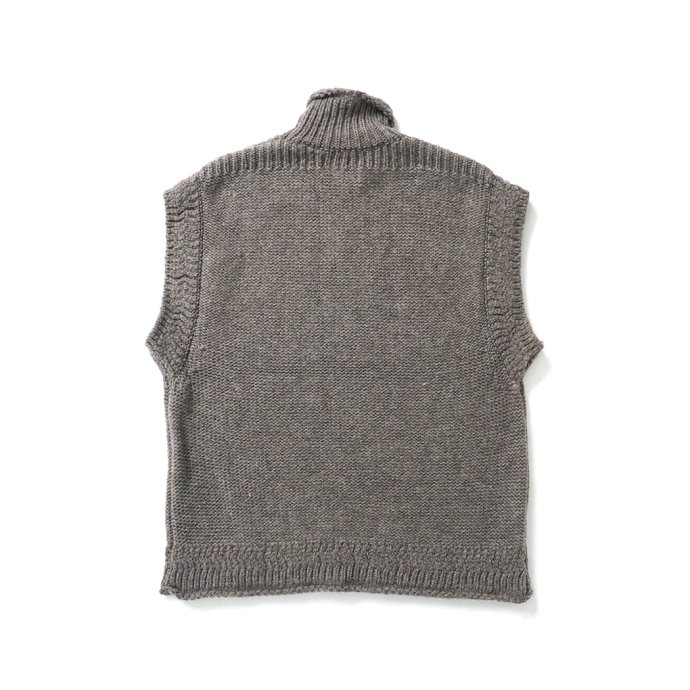 INNAT / LOW GUERNSEY VEST - Khaki Beige ローゲージ ガンジーベスト カーキベージュ INNAT02-K02