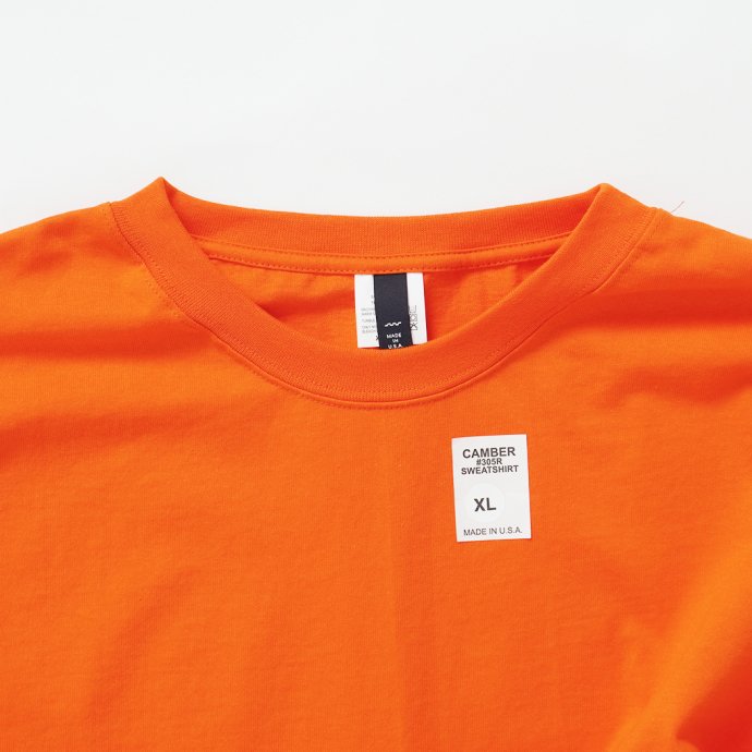 SMOKE T ONE / CAMBER 8oz MAX-WEIGHT COTTON #305R SWEATSHIRT - Orange スモークトーン  キャンバー