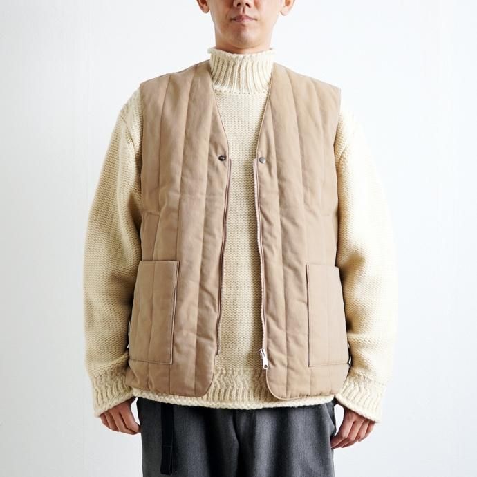 171408100 STILL BY HAND / VE03223 シンサレート キルティングベスト - Beige 02