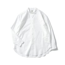blurhms ROOTSTOCK / Selvage Broad Band Collar Shirt - White bROOTS23S14 ブロードバンドカラーシャツ
