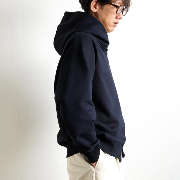172166961 STILL BY HAND / CS04224 ジップフロントスウェットパーカー - Dark Navy 02