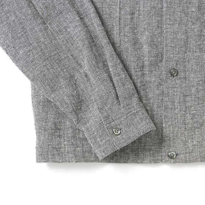 173155397 STILL BY HAND / BL05231 リネンシルク シャツブルゾン - LIGHT GREY 02