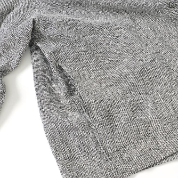 173155397 STILL BY HAND / BL05231 リネンシルク シャツブルゾン - LIGHT GREY 02