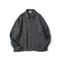 STILL BY HAND / BL05231 リネンシルク シャツブルゾン - CHARCOAL