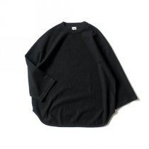 blurhms ROOTSTOCK / Rough&Smooth Thermal Baseball Tee - Black bROOTS23S18