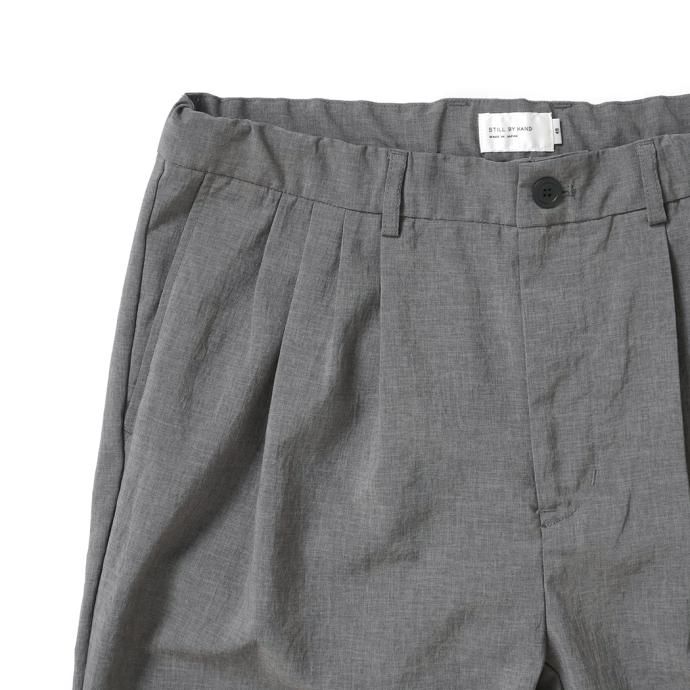 173322852 STILL BY HAND / PT01231 4タックパンツ - GREY 02