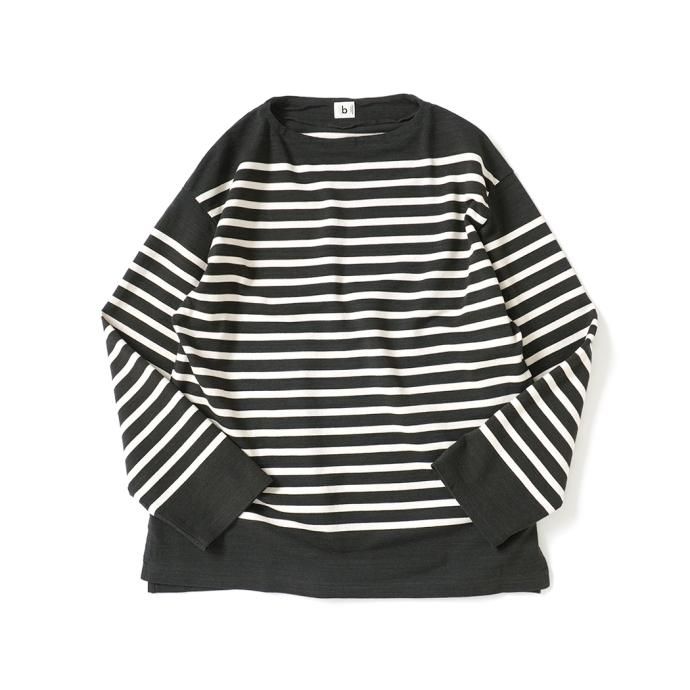 173325700 blurhms ROOTSTOCK / Border Basque Shirt - InkBlack x Natural bROOTS23S29<img class='new_mark_img2' src='https://img.shop-pro.jp/img/new/icons47.gif' style='border:none;display:inline;margin:0px;padding:0px;width:auto;' /> 02