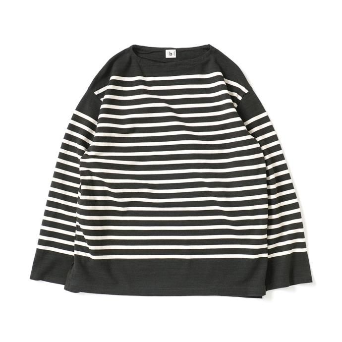 173325700 blurhms ROOTSTOCK / Border Basque Shirt - InkBlack x Natural bROOTS23S29<img class='new_mark_img2' src='https://img.shop-pro.jp/img/new/icons47.gif' style='border:none;display:inline;margin:0px;padding:0px;width:auto;' /> 02