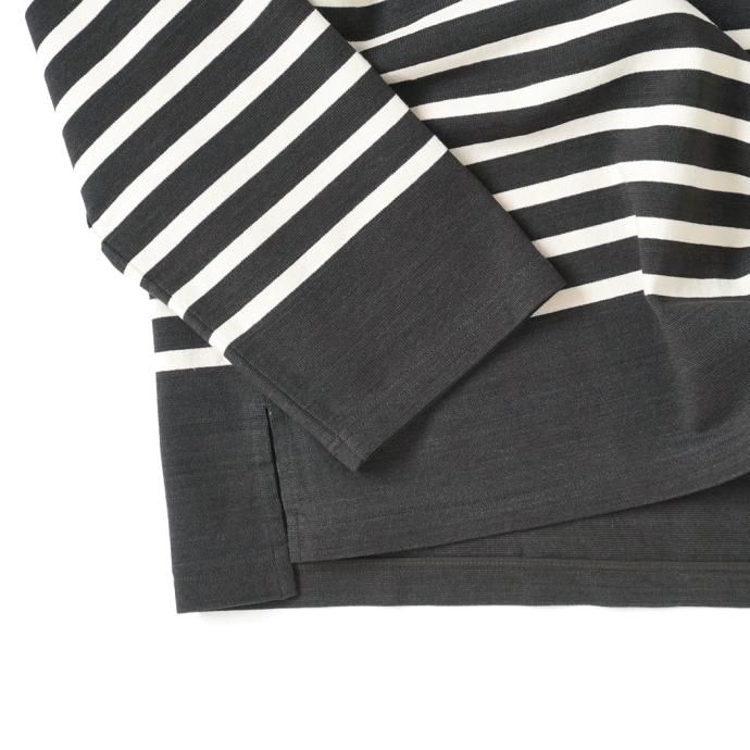 173325700 blurhms ROOTSTOCK / Border Basque Shirt - InkBlack x Natural bROOTS23S29<img class='new_mark_img2' src='https://img.shop-pro.jp/img/new/icons47.gif' style='border:none;display:inline;margin:0px;padding:0px;width:auto;' /> 02
