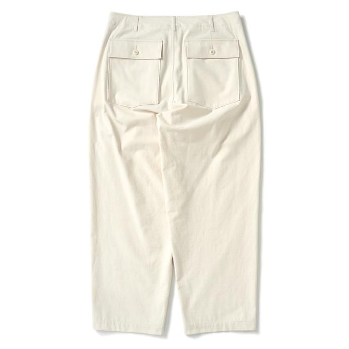 173326278 blurhms ROOTSTOCK / Cotton Satin Baker Pants - Ecru bROOTS23S02 コットンサテンベイカーパンツ 02