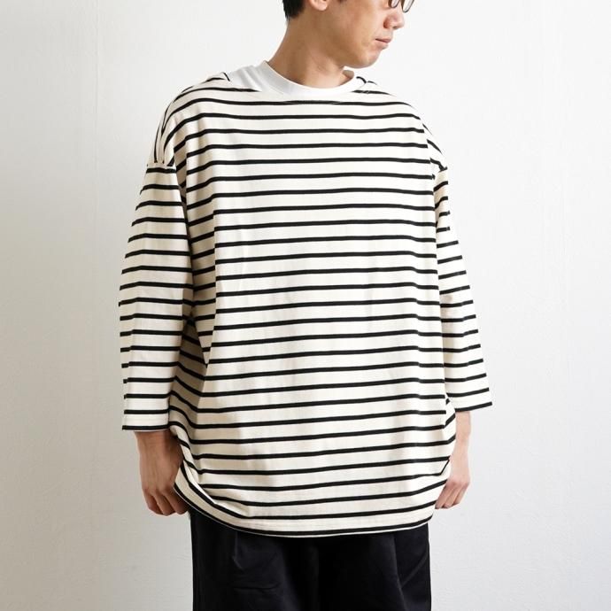 173383593 INNAT / BASQUE LS TEE - Natural バスクシャツ ナチュラル INNAT03-C01 02