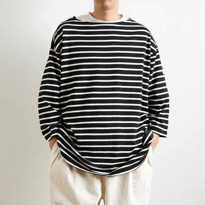 173383636 INNAT / BASQUE LS TEE - Black バスクシャツ ブラック INNAT03-C01 02