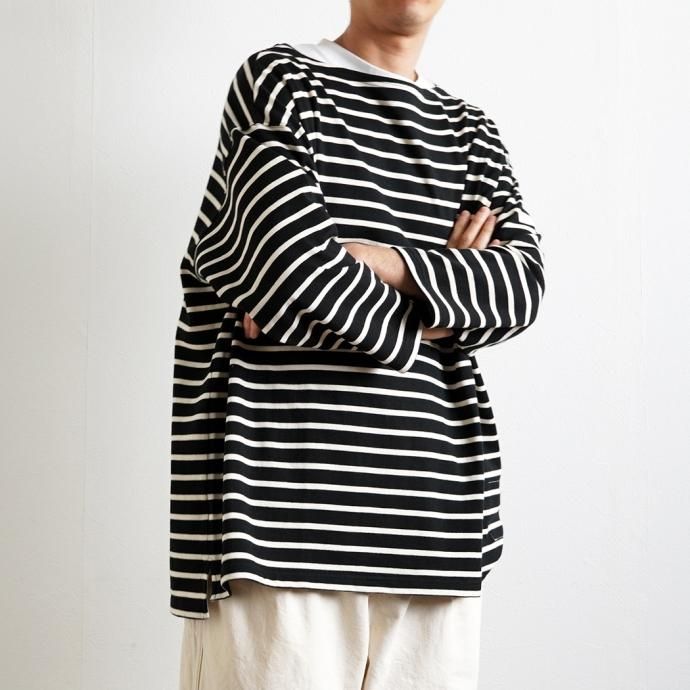 173383636 INNAT / BASQUE LS TEE - Black バスクシャツ ブラック INNAT03-C01 02