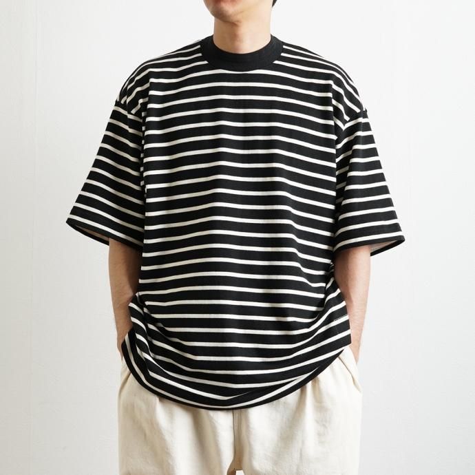 173383913 INNAT / BASQUE SS TEE - Black バスクTシャツ ブラック INNAT03-C02 02