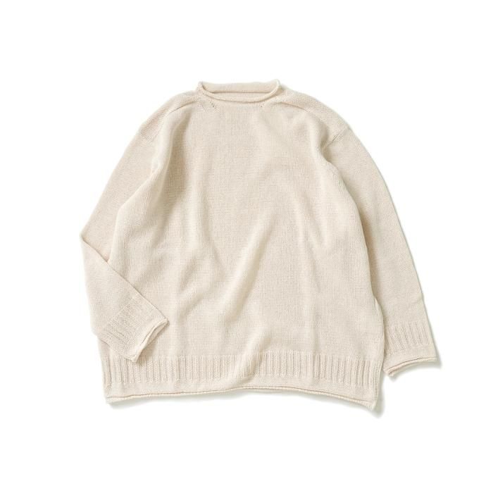 173383993 INNAT / COTTON GUERNSEY SWEATER - Natural コットンガンジーセーター ナチュラル INNAT03-K01 01