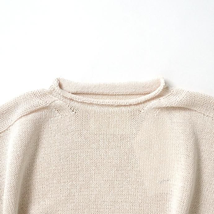 173383993 INNAT / COTTON GUERNSEY SWEATER - Natural コットンガンジーセーター ナチュラル INNAT03-K01 02