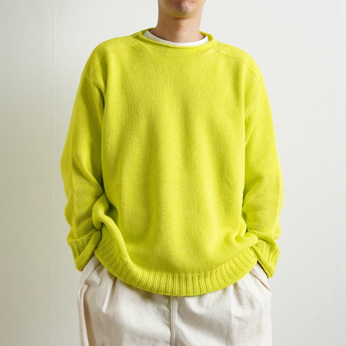 innat cotton guernsey sweater lime greenトップス