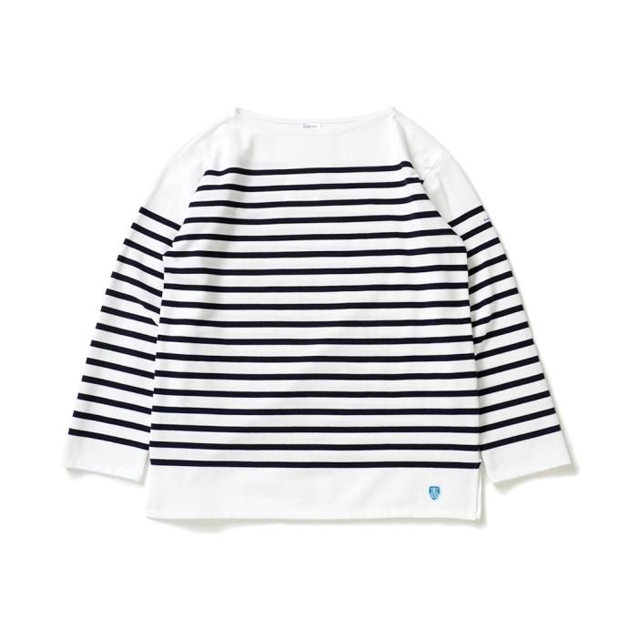 173480957 ORCIVAL オーシバル / ラッセルフレンチセーラーTシャツ - White/Pirate 6101 ボーダーバスク 01