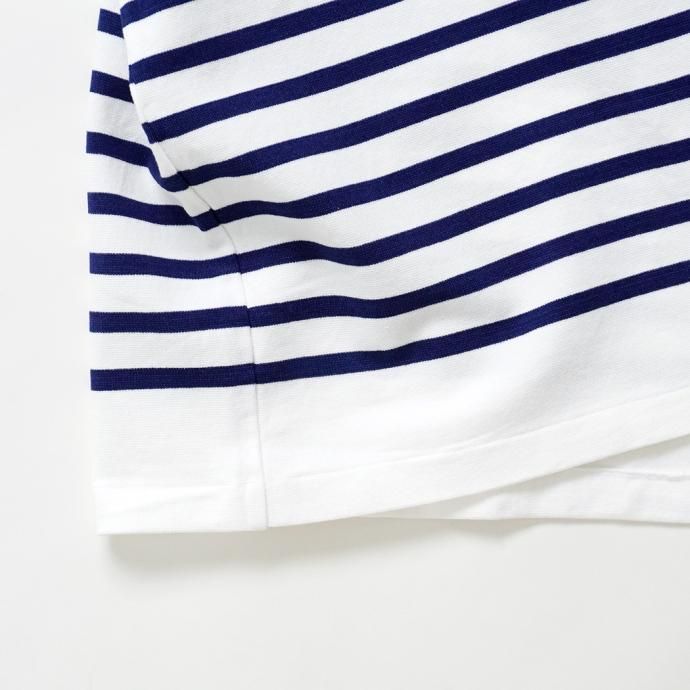 173489110 blurhms ROOTSTOCK / Border Half-sleeve Tee - White x RoyalBlue bROOTS23S30 02