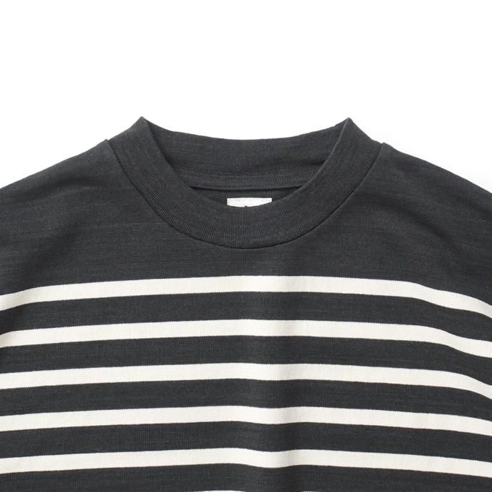 173489963 blurhms ROOTSTOCK / Border Half-sleeve Tee - InkBlack x Natural bROOTS23S30 02