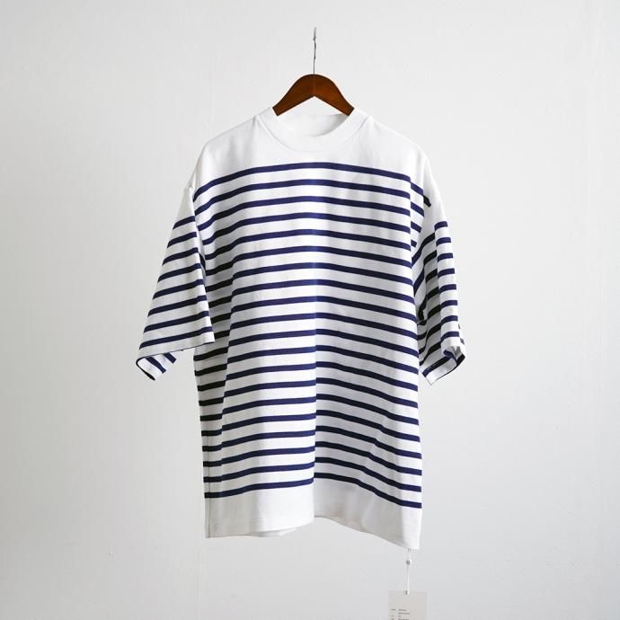 173489963 blurhms ROOTSTOCK / Border Half-sleeve Tee - InkBlack x Natural bROOTS23S30 02