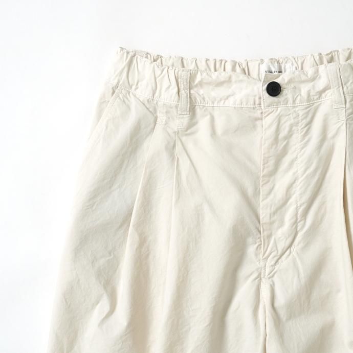 173500204 STILL BY HAND / PT02231 - IVORY 製品染め2タックパンツ 02