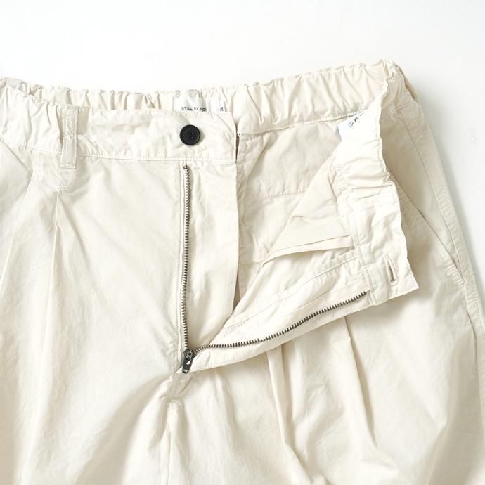 173500204 STILL BY HAND / PT02231 - IVORY 製品染め2タックパンツ 02