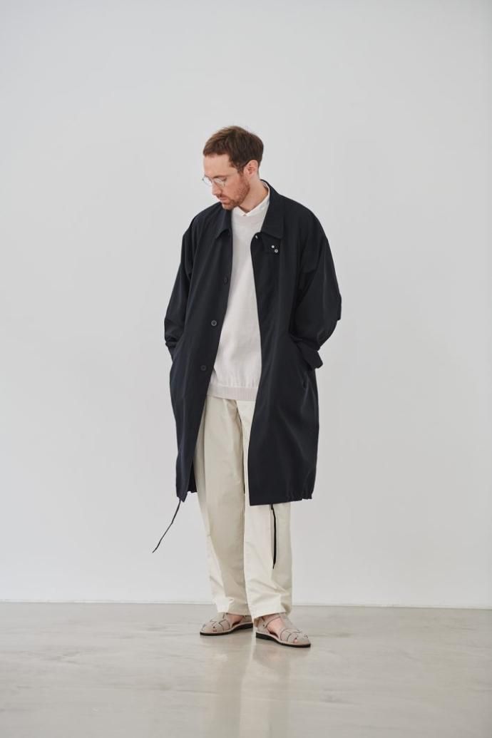 173500316 STILL BY HAND / PT02231 - NAVY 製品染め2タックパンツ 02