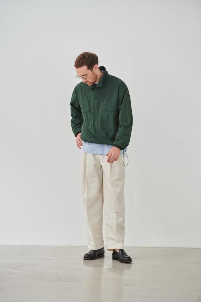 173500316 STILL BY HAND / PT02231 - NAVY 製品染め2タックパンツ 02