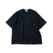 handvaerk ハンドバーク / 60/2 クルーネックポケットビッグTシャツ - Black #6513