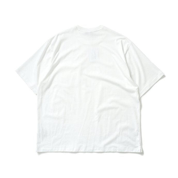 173567189 handvaerk ハンドバーク / 60/2 クルーネックポケットビッグTシャツ - White #6513 02