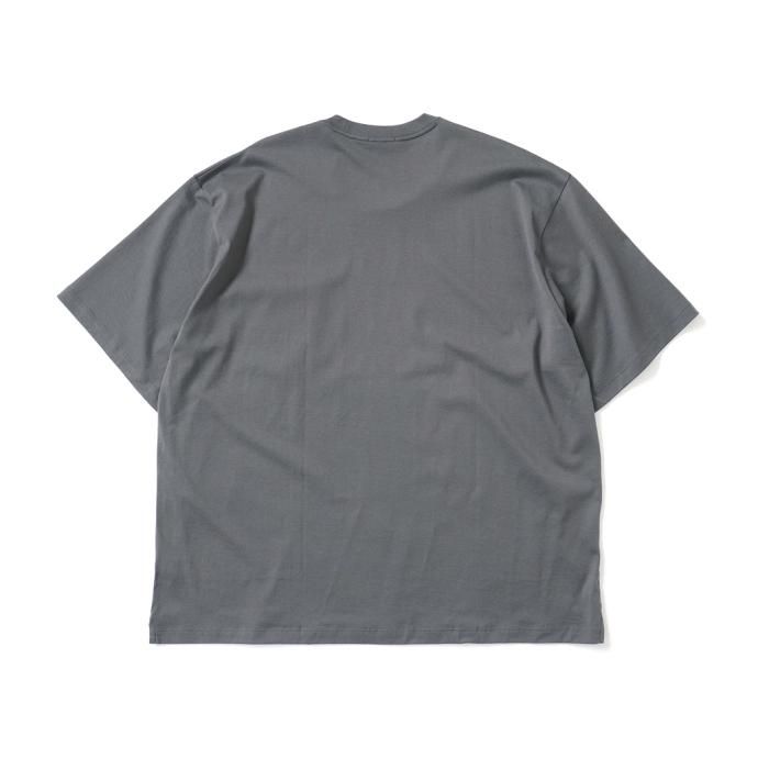 173567196 handvaerk ハンドバーク / 60/2 クルーネックポケットビッグTシャツ - Carbon #6513 02