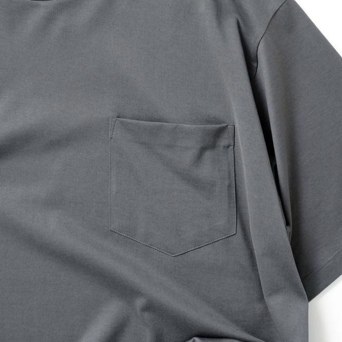 173567196 handvaerk ハンドバーク / 60/2 クルーネックポケットビッグTシャツ - Carbon #6513 02