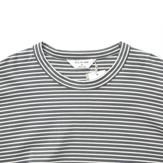 173663071 STILL BY HAND / CS04231 - GREY x WHITE ボーダーTシャツ 02