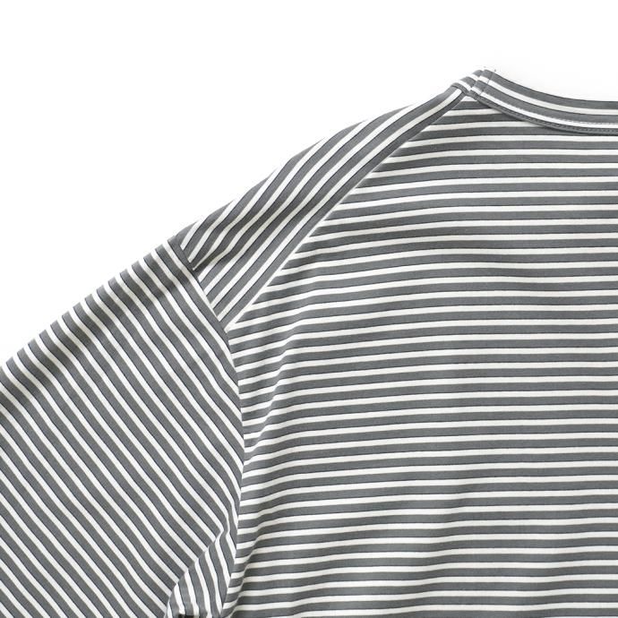173663071 STILL BY HAND / CS04231 - GREY x WHITE ボーダーTシャツ 02
