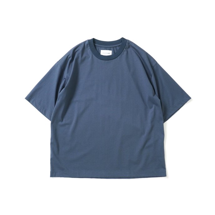 STILL BY HAND / CS01231 - SLATE BLUE ドロップショルダーTシャツ